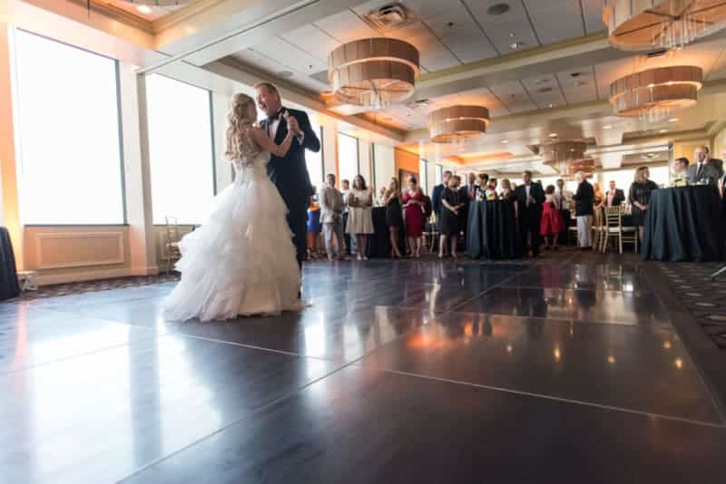 Bride and Groom having a first dance at a Citrus Club Wedding