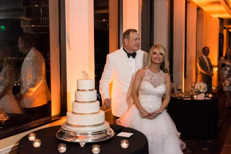 Cutting the Cake at a Citrus Club Wedding Photos