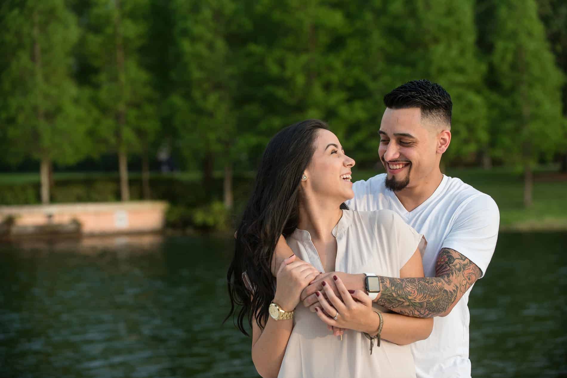 Very Cute Couple during an Engagement Session with their Orlando Wedding Photographers