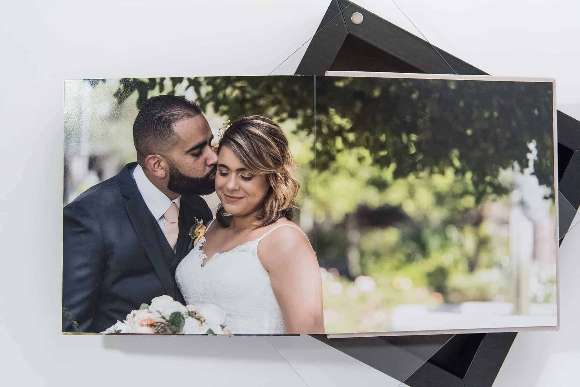 Cute couples wedding album produced by wedding photographers in Orlando